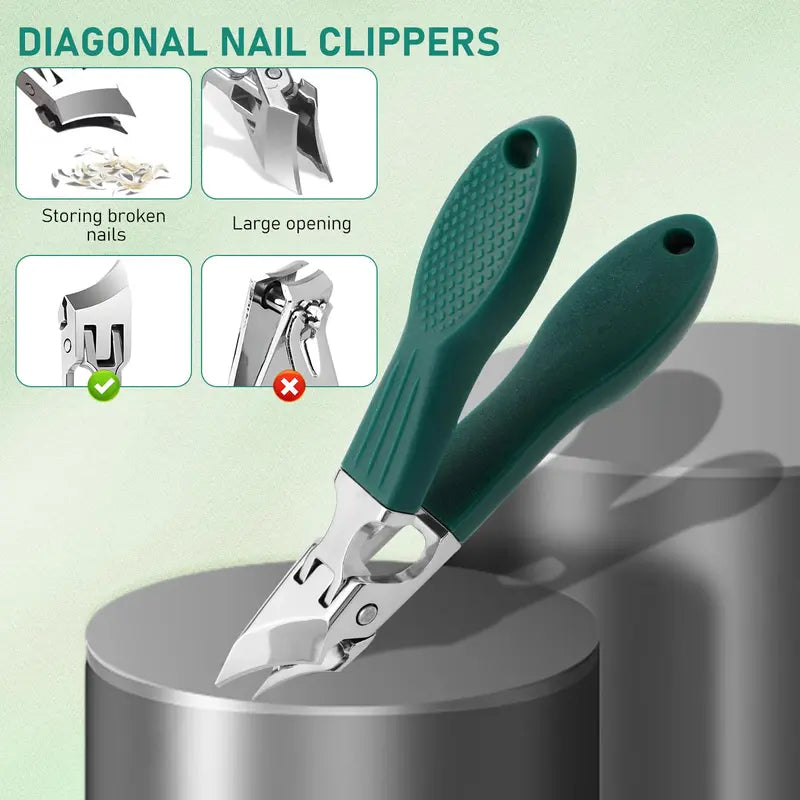 Nail Clipper Set for Thick Toenails | Premium 3-Piece Grooming Kit ✂️🛡️