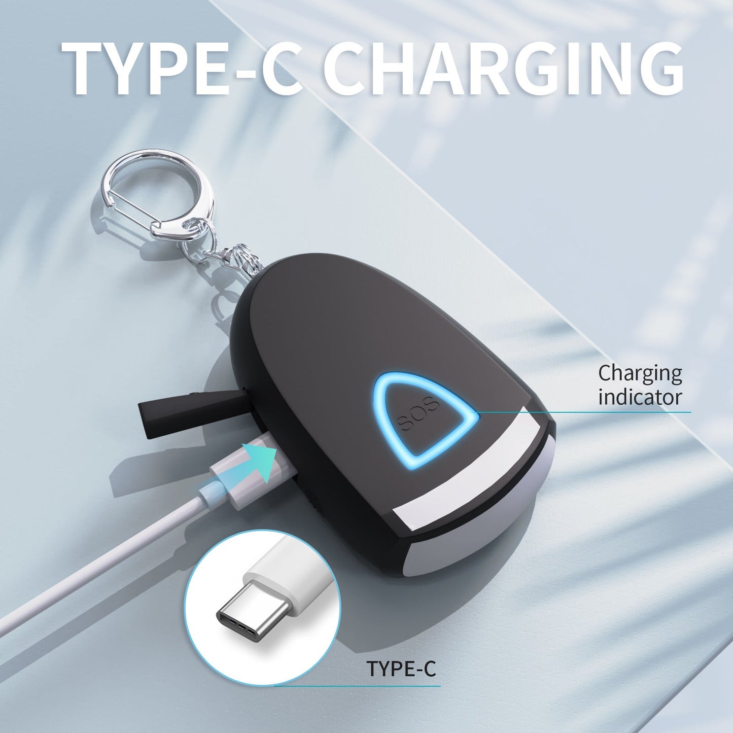 Rechargeable Personal Alarm With Light