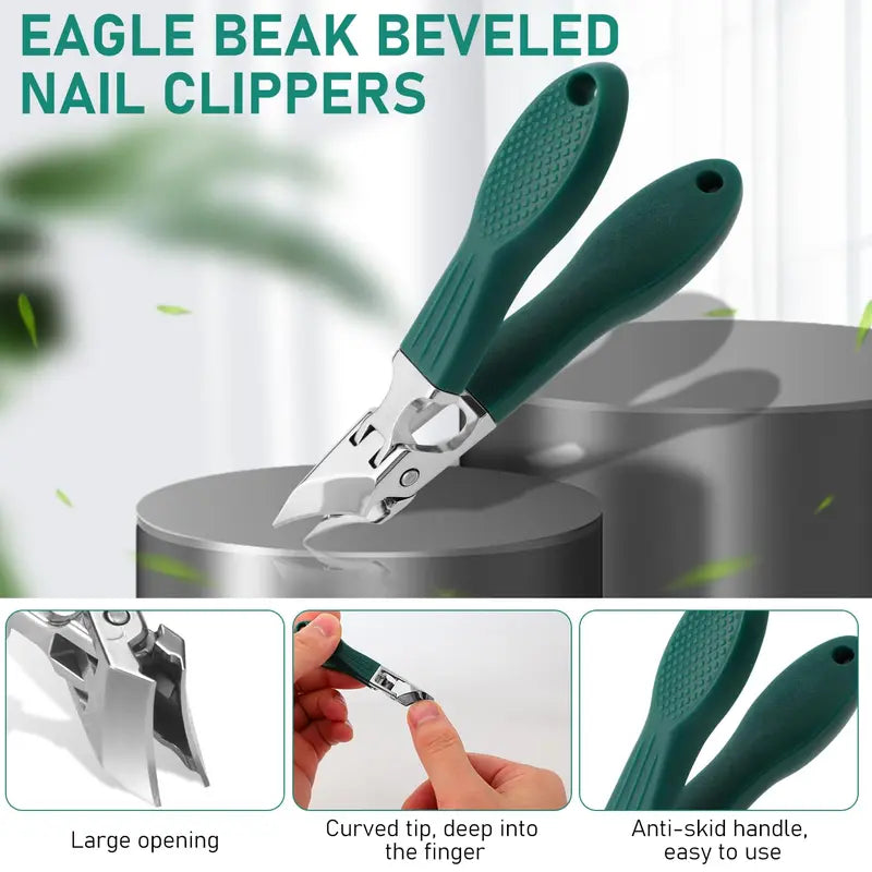 Nail Clipper Set for Thick Toenails | Premium 3-Piece Grooming Kit ✂️🛡️