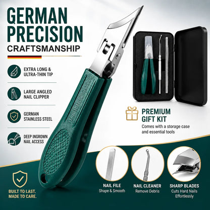 Nail Clipper Set for Thick Toenails | Premium 3-Piece Grooming Kit ✂️🛡️
